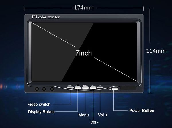 DI-AHDM701 automobilinis 7" TFT LCD monitorius